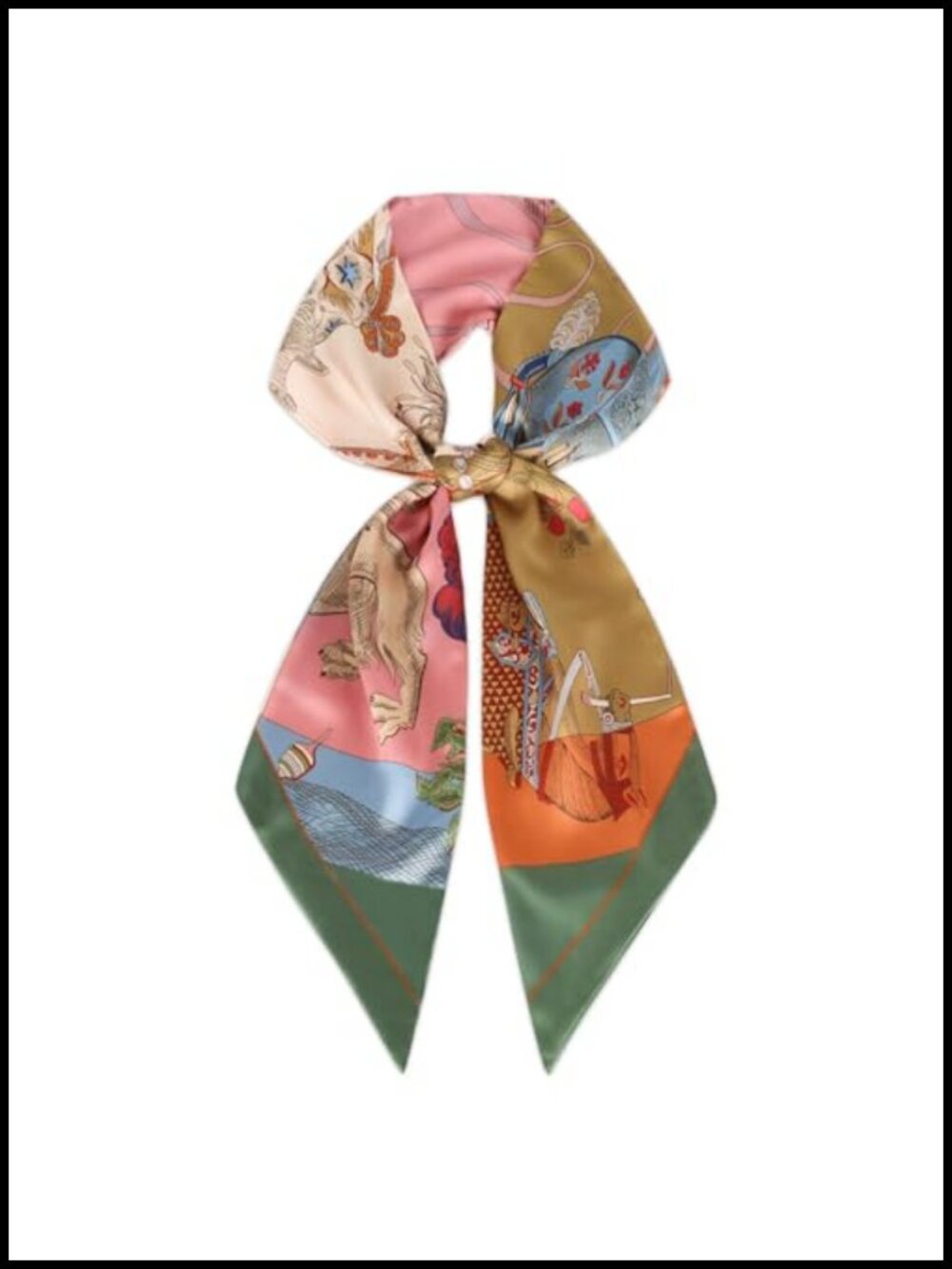 Silk Feel Polyester Scarf Hair Band Head Wrap Neckerchief Bandana 7x59